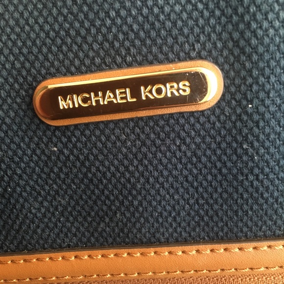 Michael Kors Kempton navy blue canvas tote bag - Picture 6 of 7